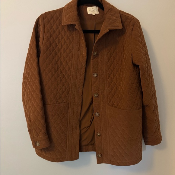 Sezane Will Jacket Camel Quilted - Picture 8 of 14